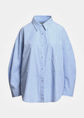 ESSENTIEL Antwerp KREATIVE OVERSIZED SHIRT- Rallas azul blanco